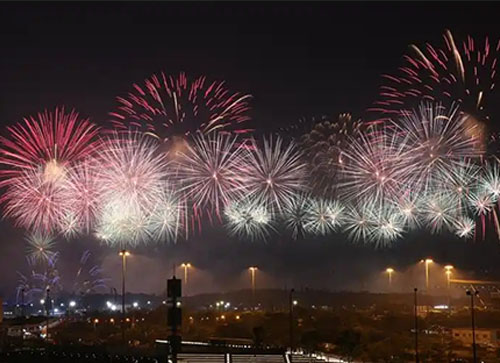 策勒县焰火晚会